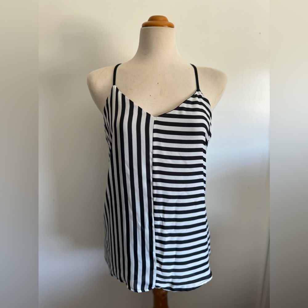 Fate Black and White Striped Woman’s tank top